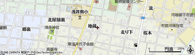 愛知県一宮市浅井町東浅井地蔵35周辺の地図