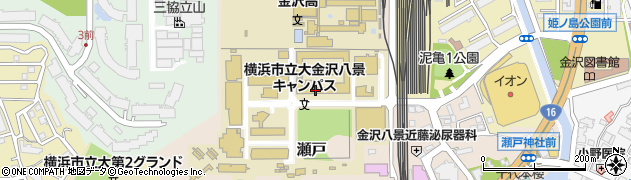 横浜市立大学（公立大学法人）　事務局企画総務部総務・財務課耐震整備担当周辺の地図