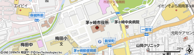 神奈川県茅ヶ崎市周辺の地図