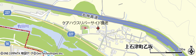岐阜県大垣市上石津町乙坂周辺の地図