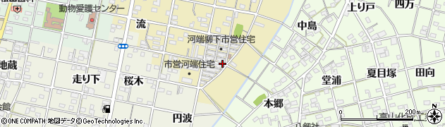愛知県一宮市浅井町河端柳下周辺の地図