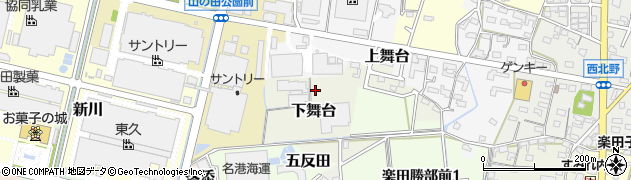 愛知県犬山市下舞台周辺の地図