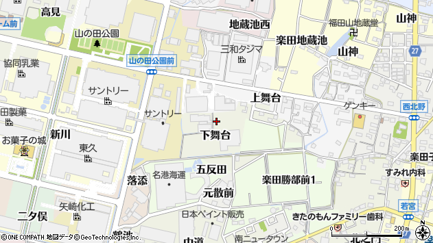 〒484-0953 愛知県犬山市下舞台の地図