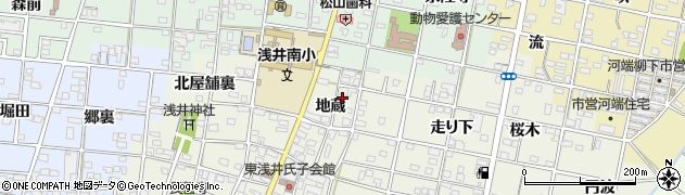 愛知県一宮市浅井町東浅井地蔵22周辺の地図