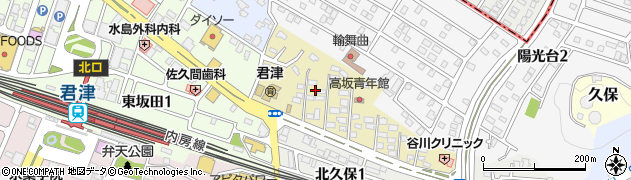 千葉県君津市高坂周辺の地図