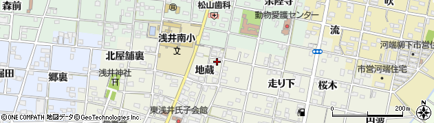 愛知県一宮市浅井町東浅井地蔵23周辺の地図