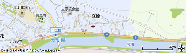 京都府福知山市立原周辺の地図