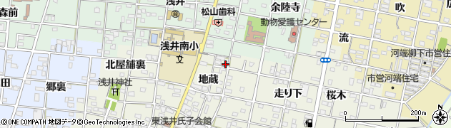 愛知県一宮市浅井町東浅井地蔵15周辺の地図