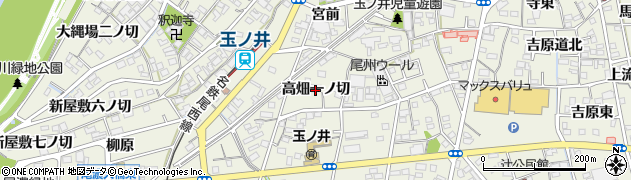 愛知県一宮市木曽川町玉ノ井（高畑一ノ切）周辺の地図