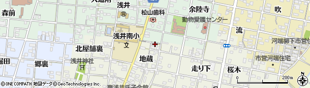愛知県一宮市浅井町東浅井地蔵4周辺の地図