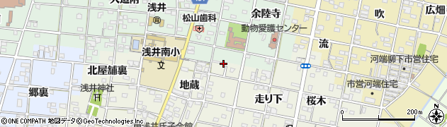 愛知県一宮市浅井町東浅井地蔵7周辺の地図