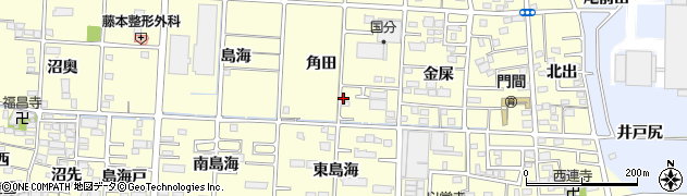 愛知県一宮市木曽川町門間角田周辺の地図