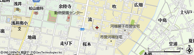愛知県一宮市浅井町河端流43周辺の地図