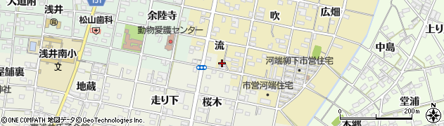 愛知県一宮市浅井町河端流46周辺の地図