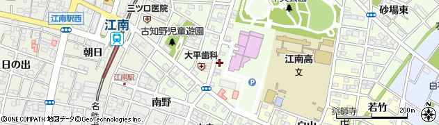 愛知県江南市北野町周辺の地図