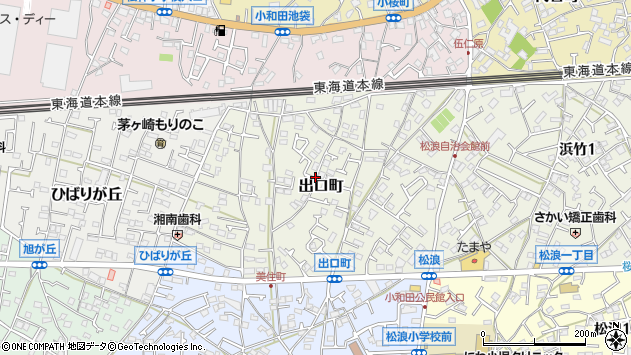 〒253-0028 神奈川県茅ヶ崎市出口町の地図
