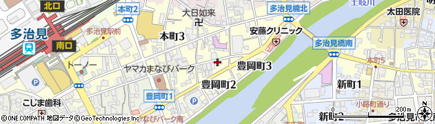 ファミリーマート多治見豊岡町店周辺の地図