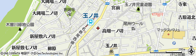 愛知県一宮市木曽川町玉ノ井（古井田）周辺の地図