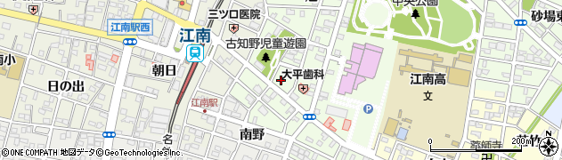 愛知県江南市北野町（天神）周辺の地図