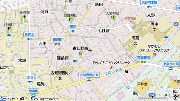 〒483-8421 愛知県江南市東野町郷前の地図