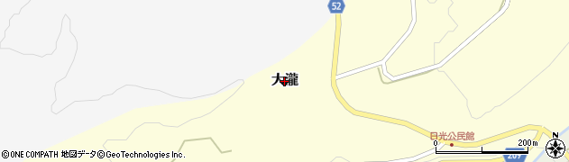 鳥取県伯耆町（西伯郡）大瀧周辺の地図