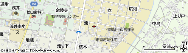 愛知県一宮市浅井町河端流41周辺の地図