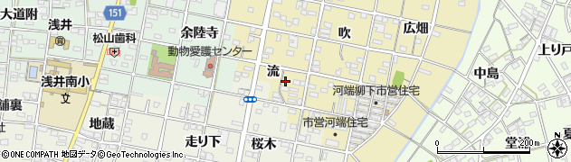 愛知県一宮市浅井町河端流38周辺の地図