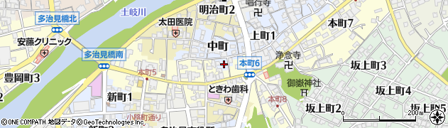 岐阜県多治見市中町41周辺の地図