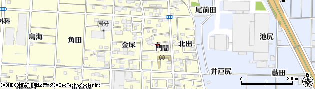 愛知県一宮市木曽川町門間筋違周辺の地図