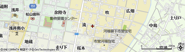 愛知県一宮市浅井町河端流40周辺の地図