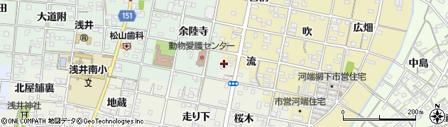 愛知県一宮市浅井町河端流28周辺の地図
