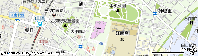 江南市役所　市民文化会館周辺の地図