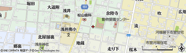 愛知県一宮市浅井町西海戸余陸寺51周辺の地図