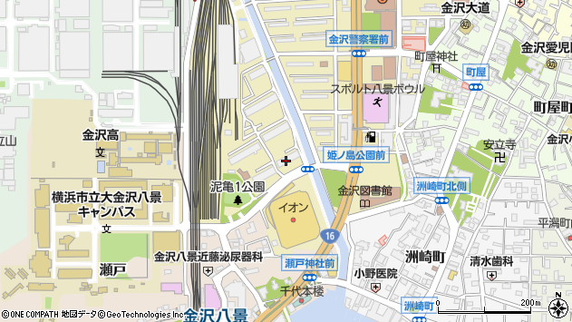 〒236-0021 神奈川県横浜市金沢区泥亀の地図