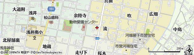 愛知県一宮市浅井町河端流31周辺の地図