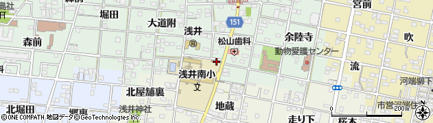 愛知県一宮市浅井町東浅井地蔵89周辺の地図
