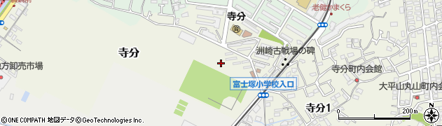 神奈川県鎌倉市寺分周辺の地図