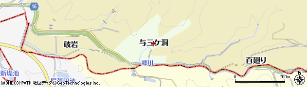 愛知県犬山市与三ケ洞周辺の地図