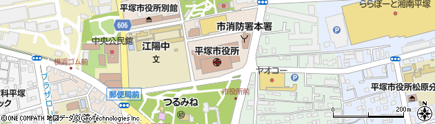 神奈川県平塚市周辺の地図