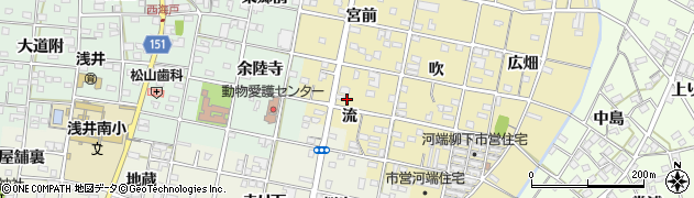 愛知県一宮市浅井町河端流23周辺の地図