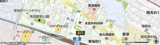 千葉銀行君津支店周辺の地図