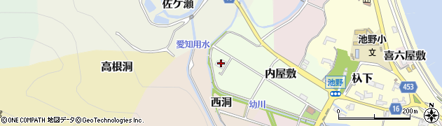 愛知県犬山市内屋敷191周辺の地図