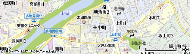 岐阜県多治見市中町9周辺の地図