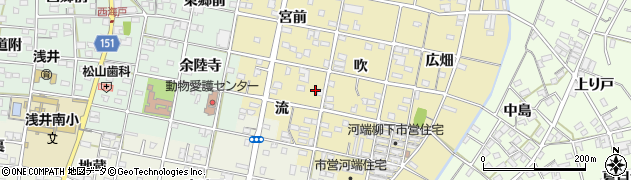 愛知県一宮市浅井町河端流18周辺の地図