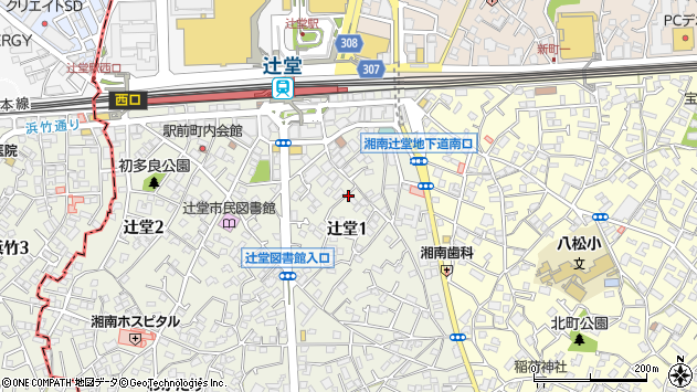 〒251-0047 神奈川県藤沢市辻堂の地図