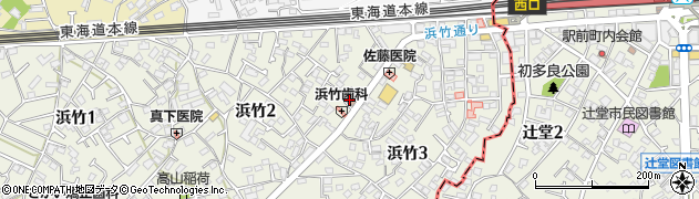 茅ヶ崎浜竹郵便局 ＡＴＭ周辺の地図