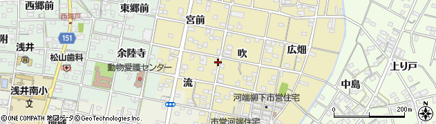 愛知県一宮市浅井町河端流16周辺の地図