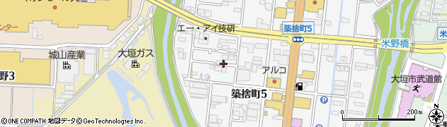 てっちゃん 大垣店周辺の地図