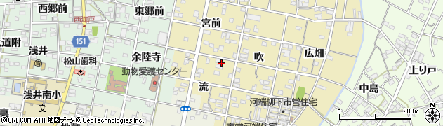 愛知県一宮市浅井町河端流15周辺の地図