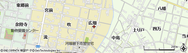 愛知県一宮市浅井町河端（広畑）周辺の地図